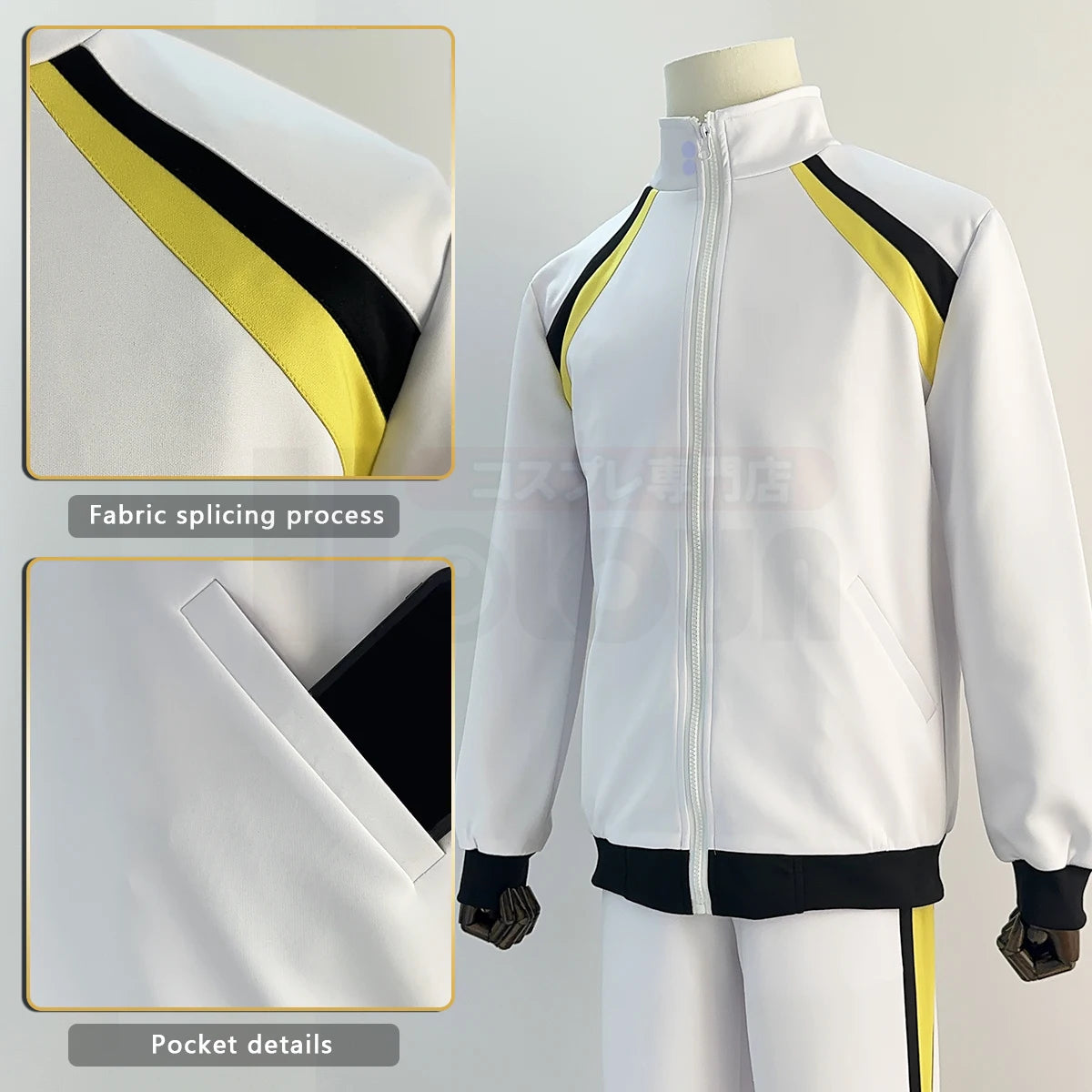 Haikyuu!! Kotaro Bokuto & Keiji Akaashi Cosplay Costume - Fukurodani High School Uniform Embroidered Full-Zip Tracksuit