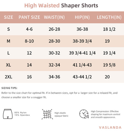 High-Waisted Tummy Control Shapewear Shorts - 2 Pack Faja Body Shaper for Women, Thigh Slimming Design