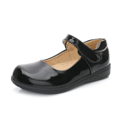 Children's Versatile Leather Shoes for Spring and Autumn - Black Fashion School Uniform Shoes for Girls