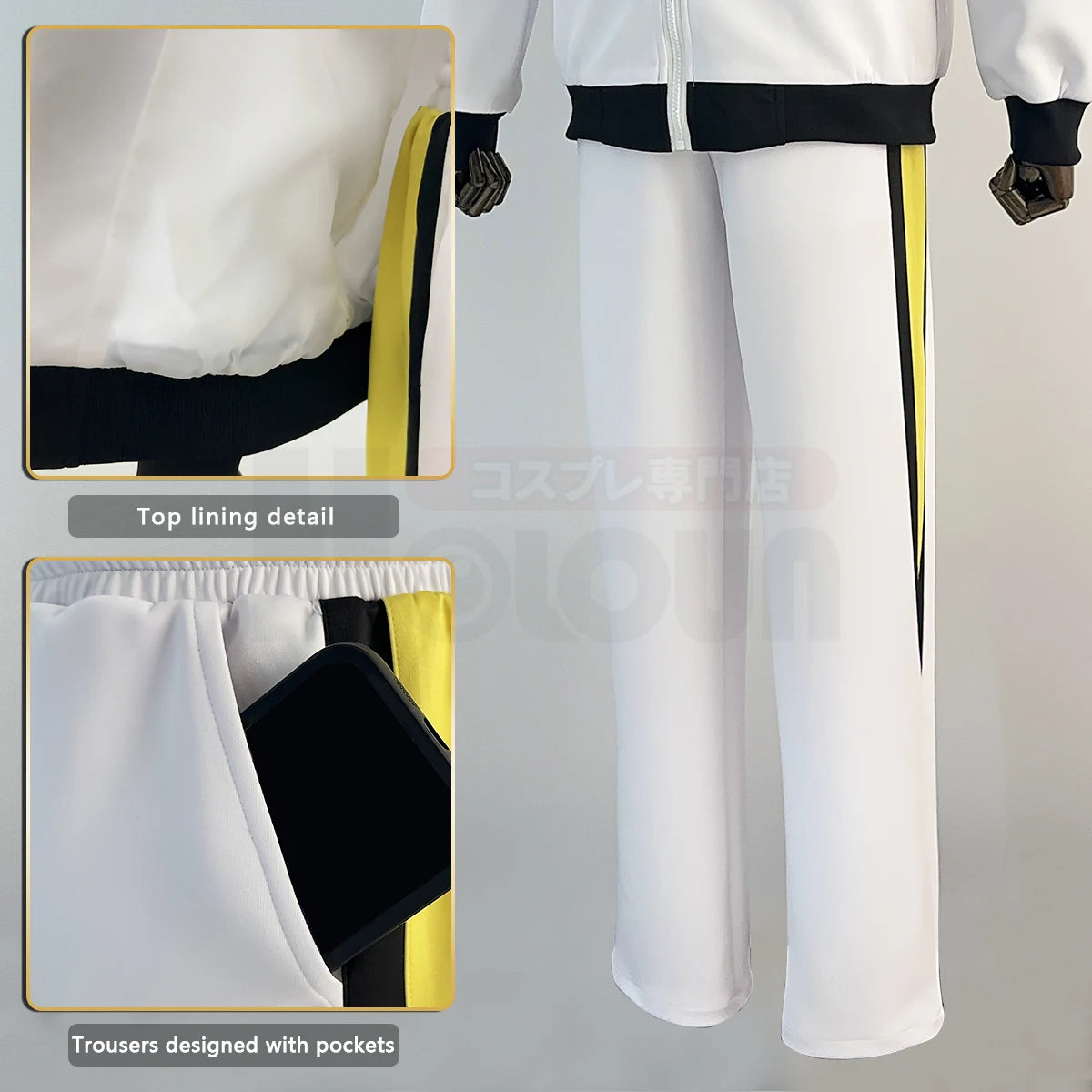 Haikyuu!! Kotaro Bokuto & Keiji Akaashi Cosplay Costume - Fukurodani High School Uniform Embroidered Full-Zip Tracksuit
