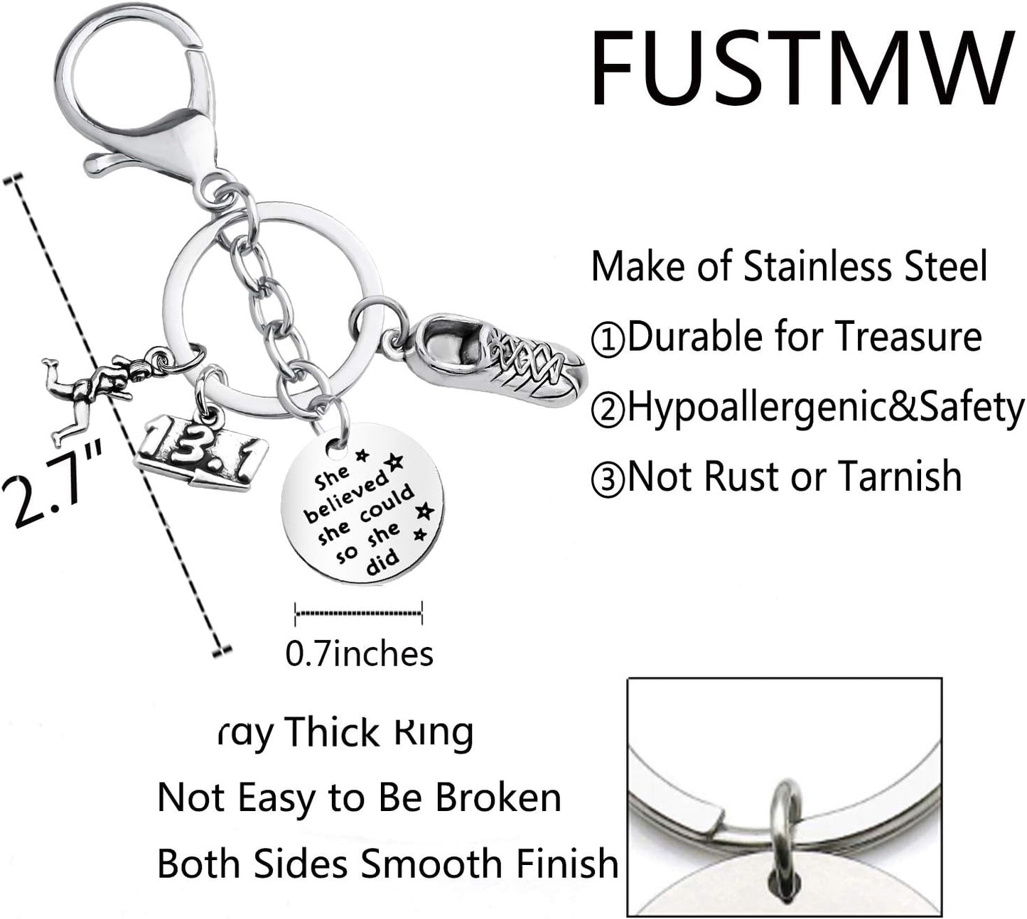 Runner's Keychain Jewelry - Thoughtful Gifts for Running Enthusiasts