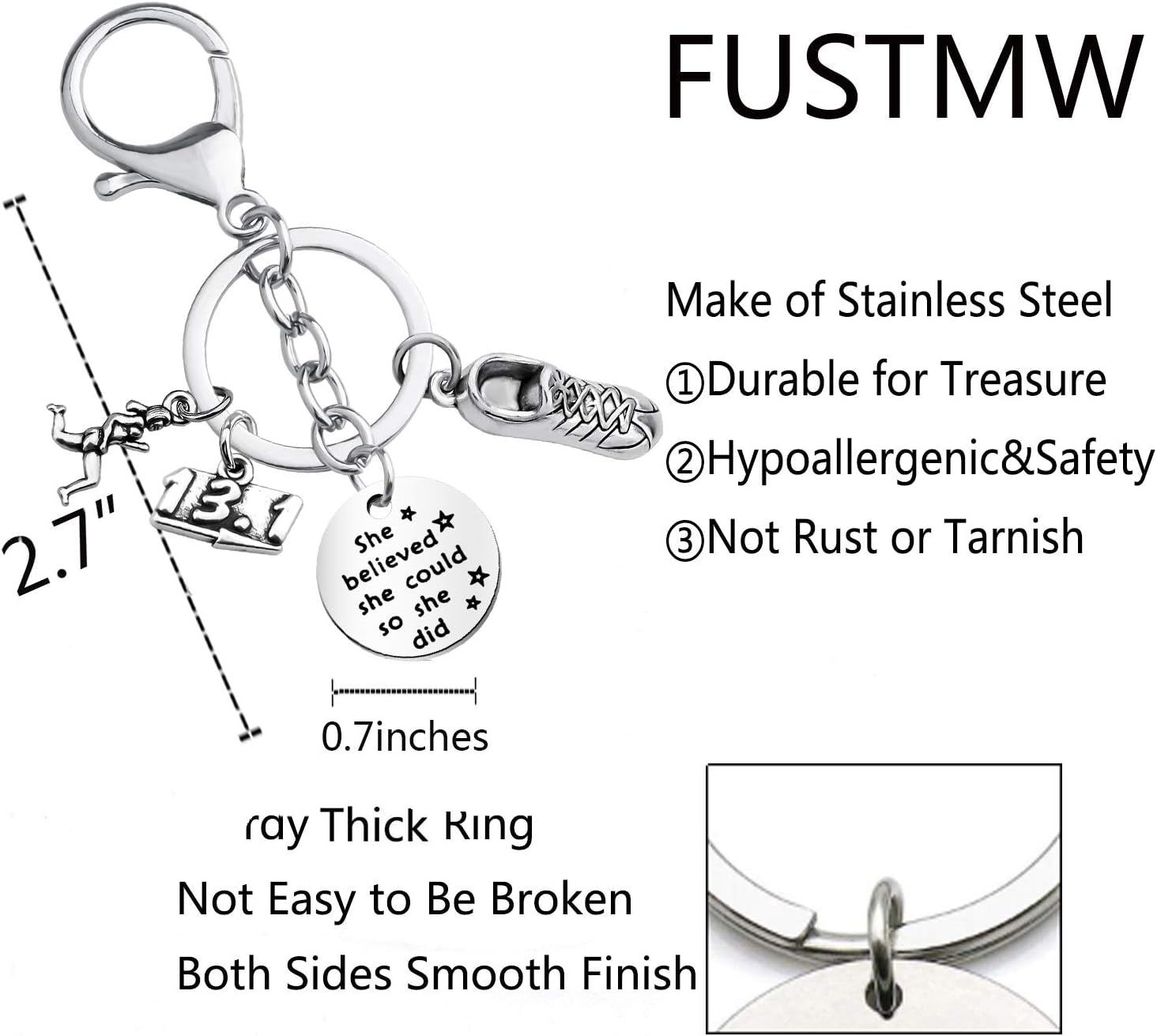 Runner's Keychain Jewelry - Thoughtful Gifts for Running Enthusiasts