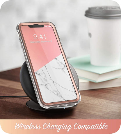 for Iphone 11 Pro Max Case with Built-In Screen Protector, Marble | Slim, Stylish, Full-Body Protection, Scratch-Resistant Back, Precise Cutouts
