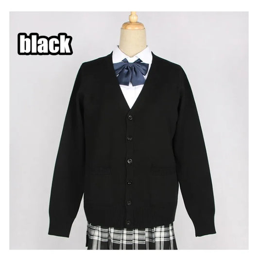 2020 Spring Cosplay School Uniform Sweater for Girls Women Long Sleeve Knitted Japanese Sailor Uniform Cardigans