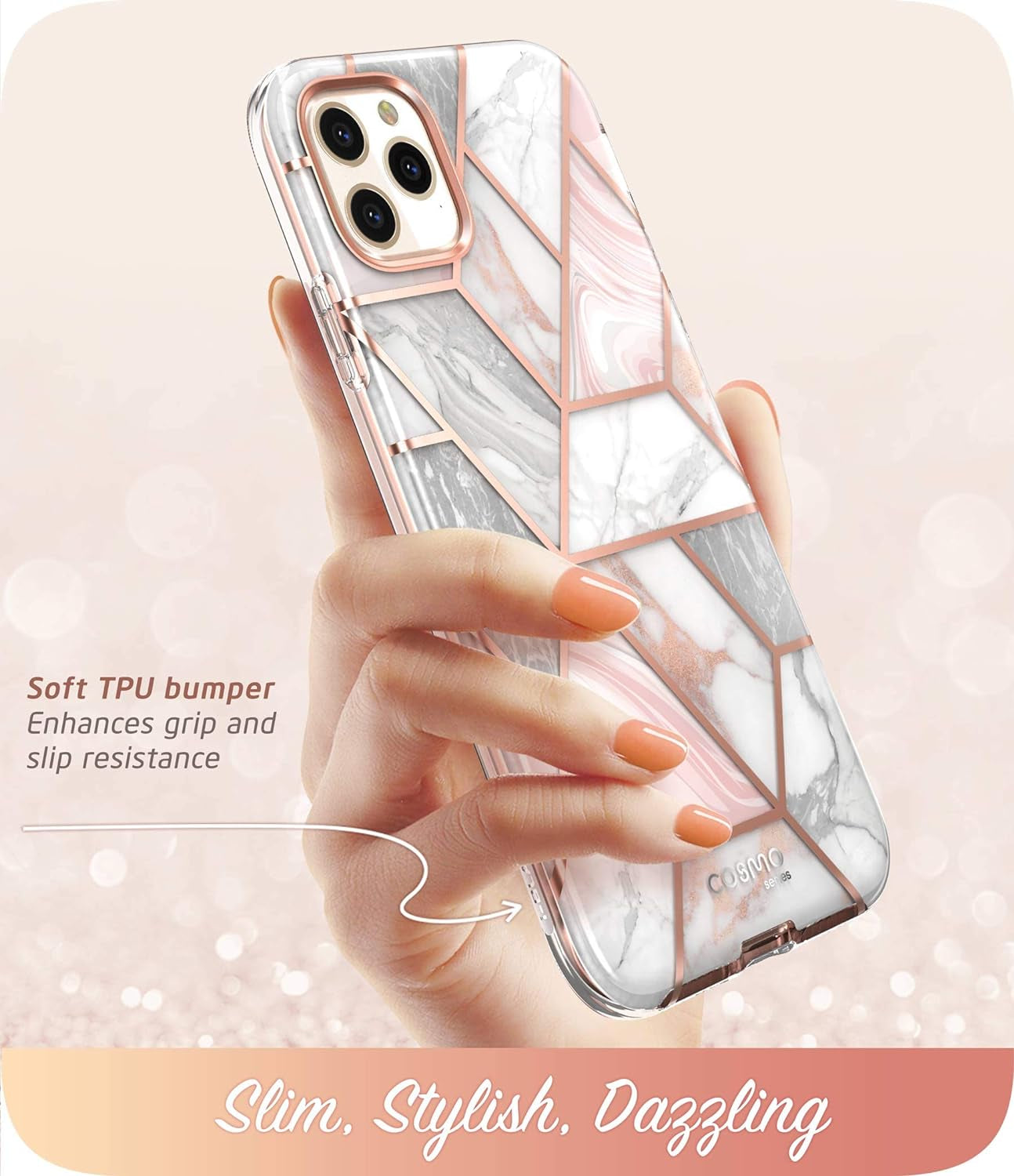 for Iphone 11 Pro Max Case with Built-In Screen Protector, Marble | Slim, Stylish, Full-Body Protection, Scratch-Resistant Back, Precise Cutouts