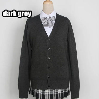 2020 Spring Cosplay School Uniform Sweater for Girls Women Long Sleeve Knitted Japanese Sailor Uniform Cardigans
