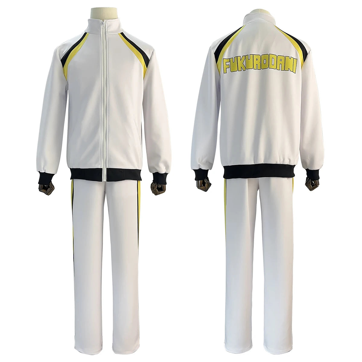 Haikyuu!! Kotaro Bokuto & Keiji Akaashi Cosplay Costume - Fukurodani High School Uniform Embroidered Full-Zip Tracksuit