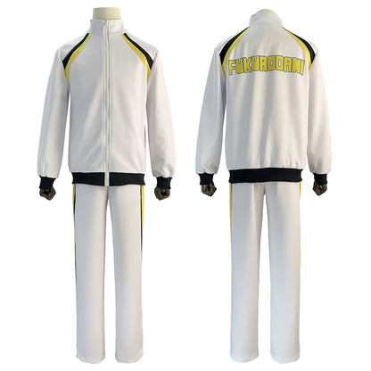 Haikyuu!! Kotaro Bokuto & Keiji Akaashi Cosplay Costume - Fukurodani High School Uniform Embroidered Full-Zip Tracksuit